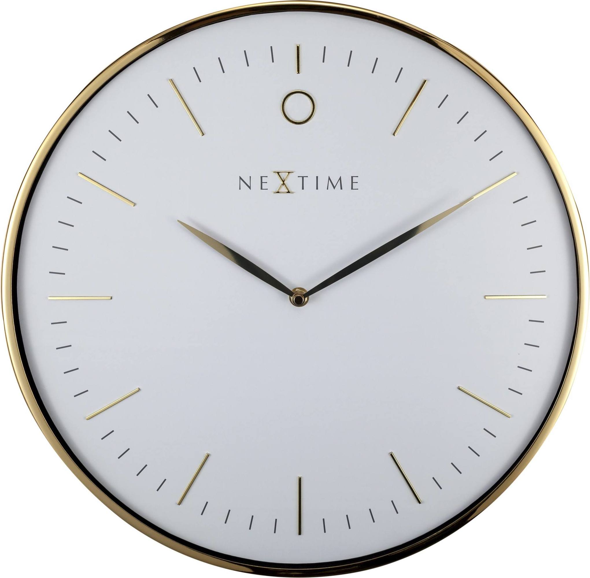 Zegar ścienny Glamour biel i złoto