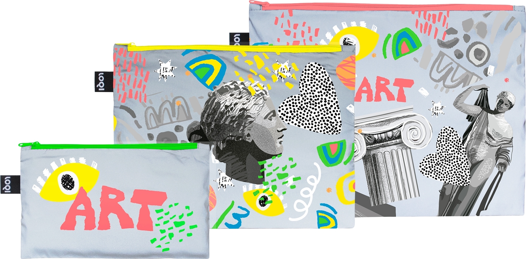 Saszetki Zip Pockets Artist Classic Art z powłoką odblaskową 3 szt.