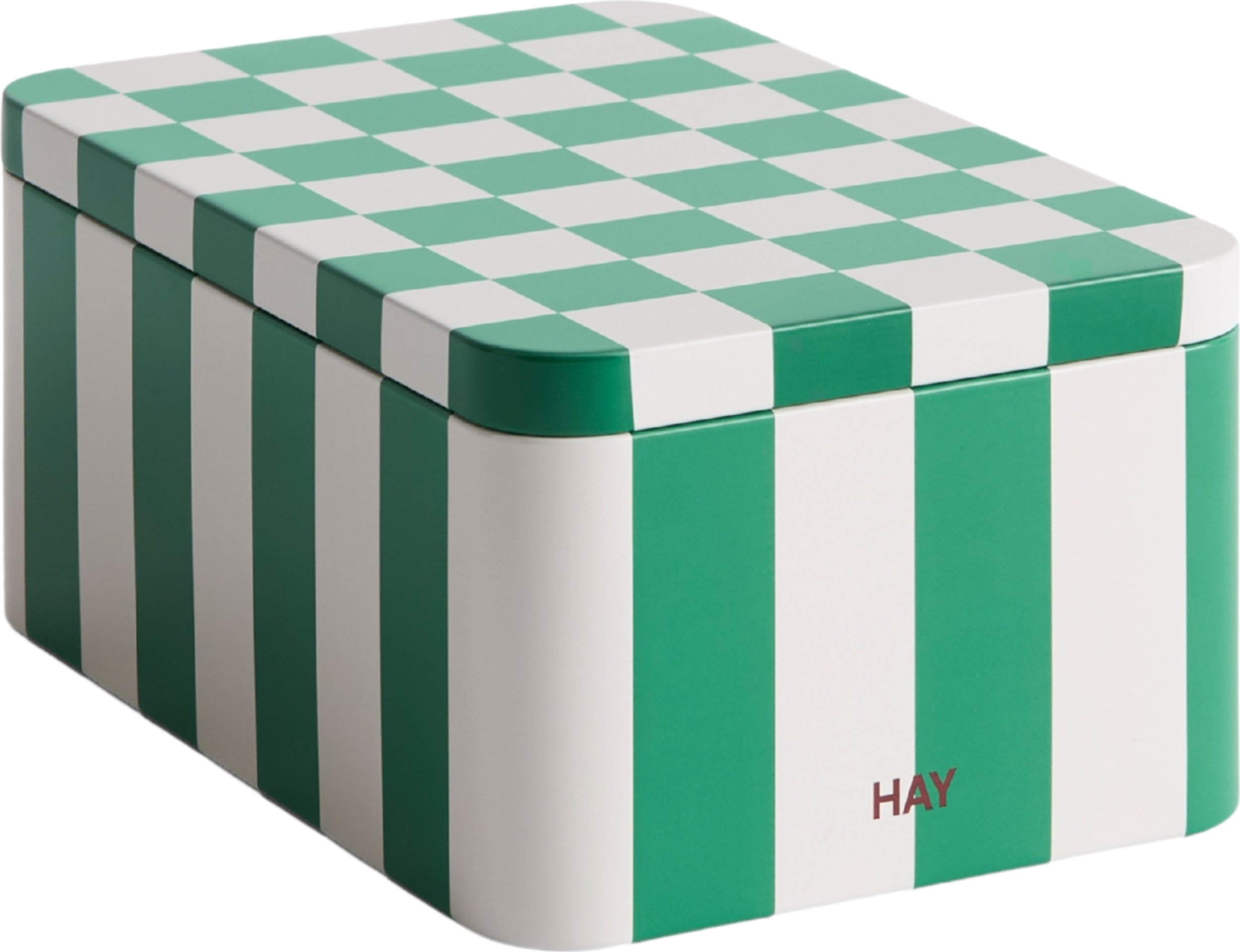 Pudełko do przechowywania Tin S kremowo-zielone