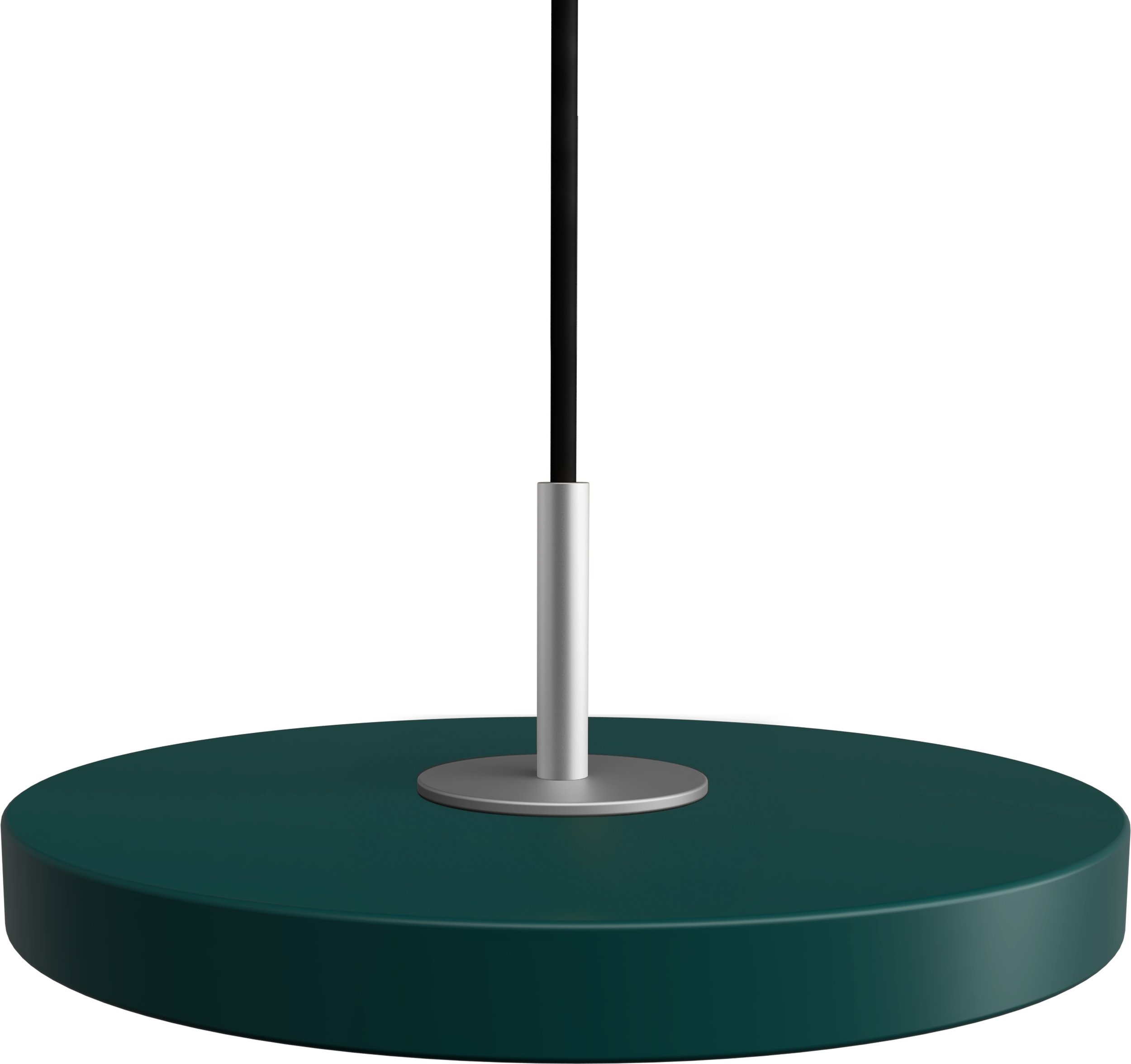 Lampa wisząca Asteria Micro leśna zieleń ze srebrnym mocowaniem