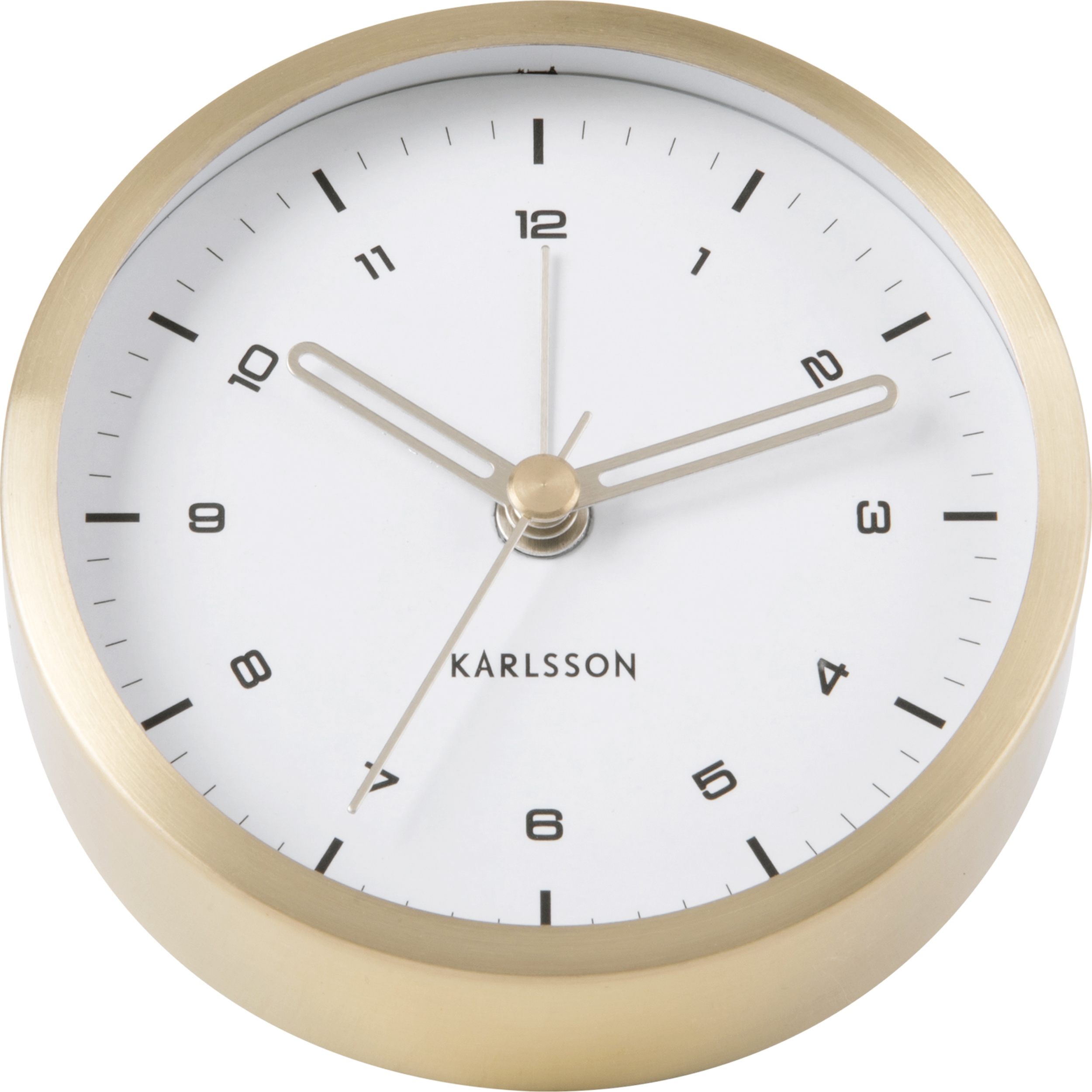 Budzik Tinge II biało-złoty