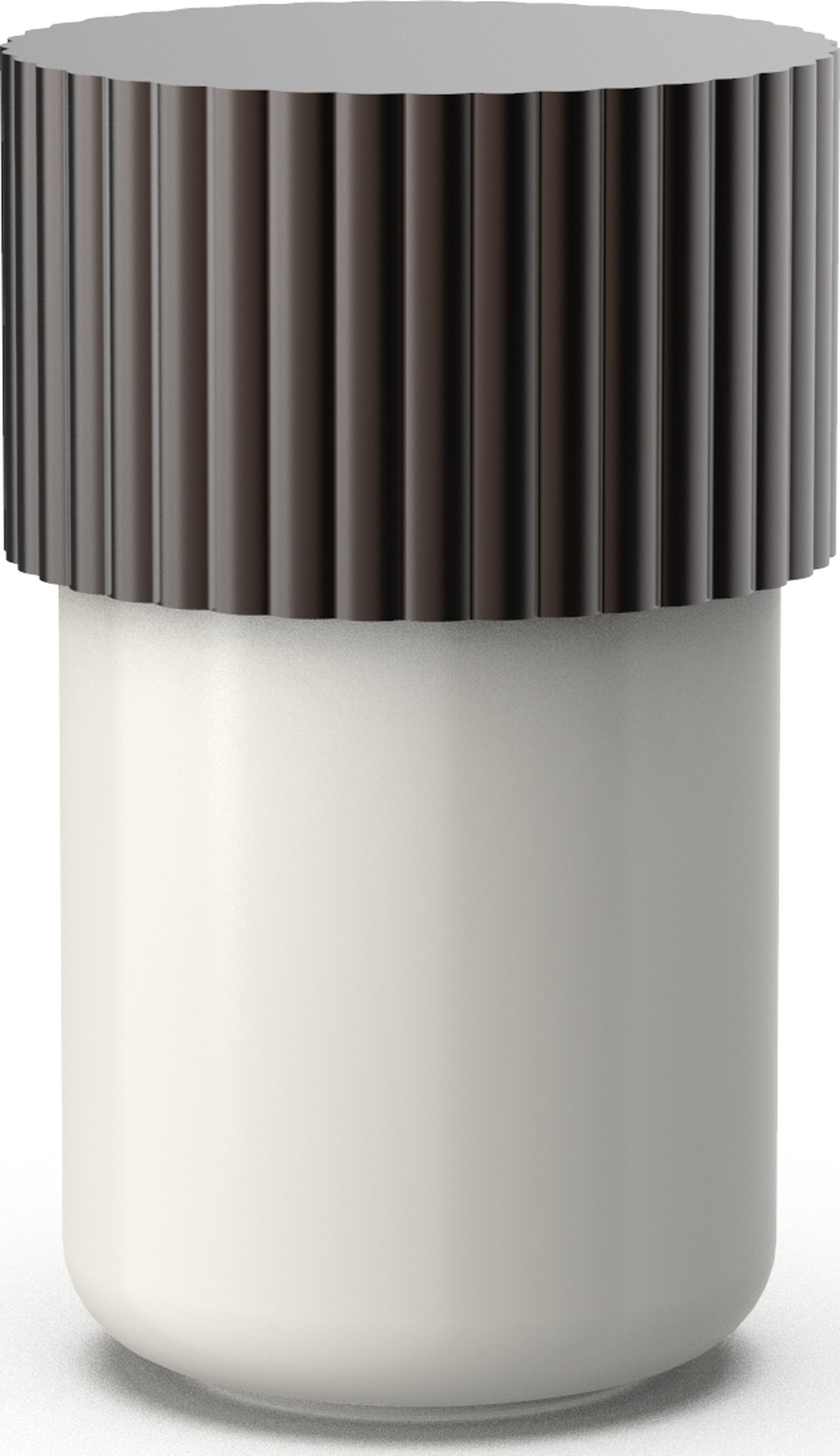 Pojemnik łazienkowy Of Line 7,6 cm kremowy z brązową pokrywką