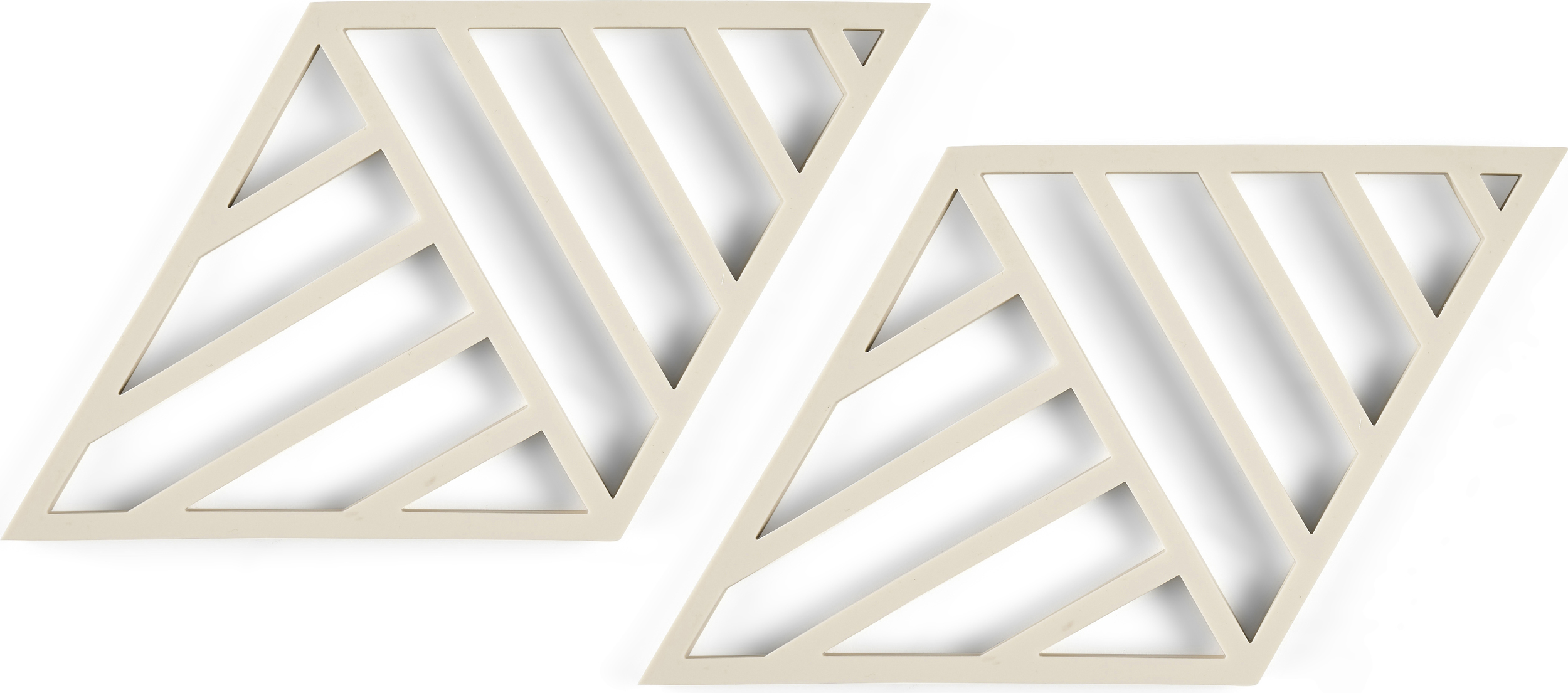 Podstawki pod gorące naczynia Rhombus Lines kremowe 2 szt.