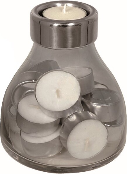 Świecznik na tealighty Bottlight z miejscem do przechowywania