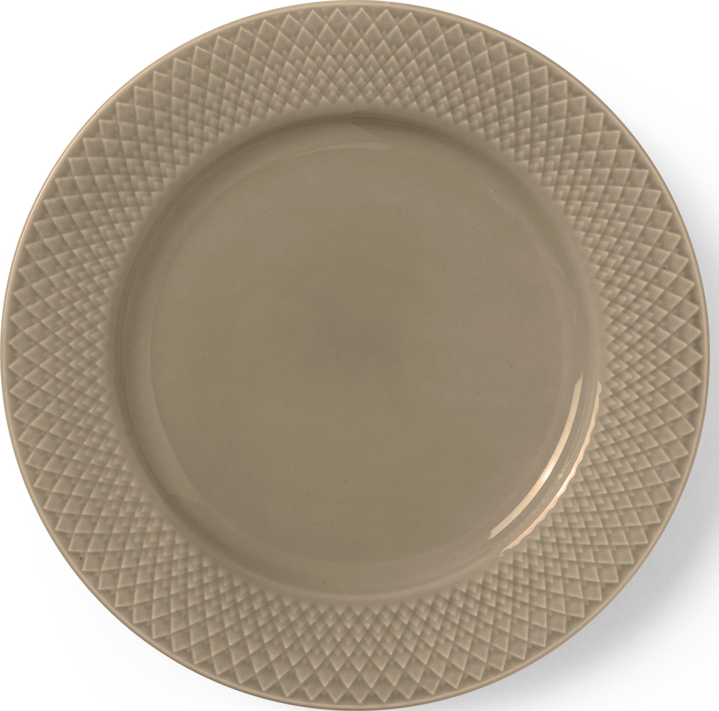 Talerz śniadaniowy Rhombe Earth 23 cm szarobrązowy
