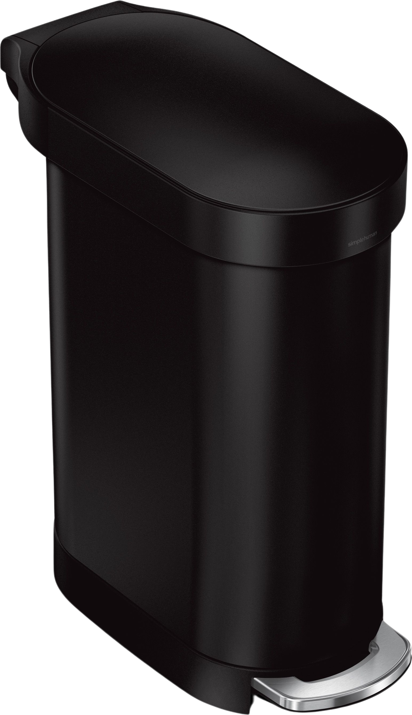 Kosz na śmieci pedałowy Slim 45 l czarny mat