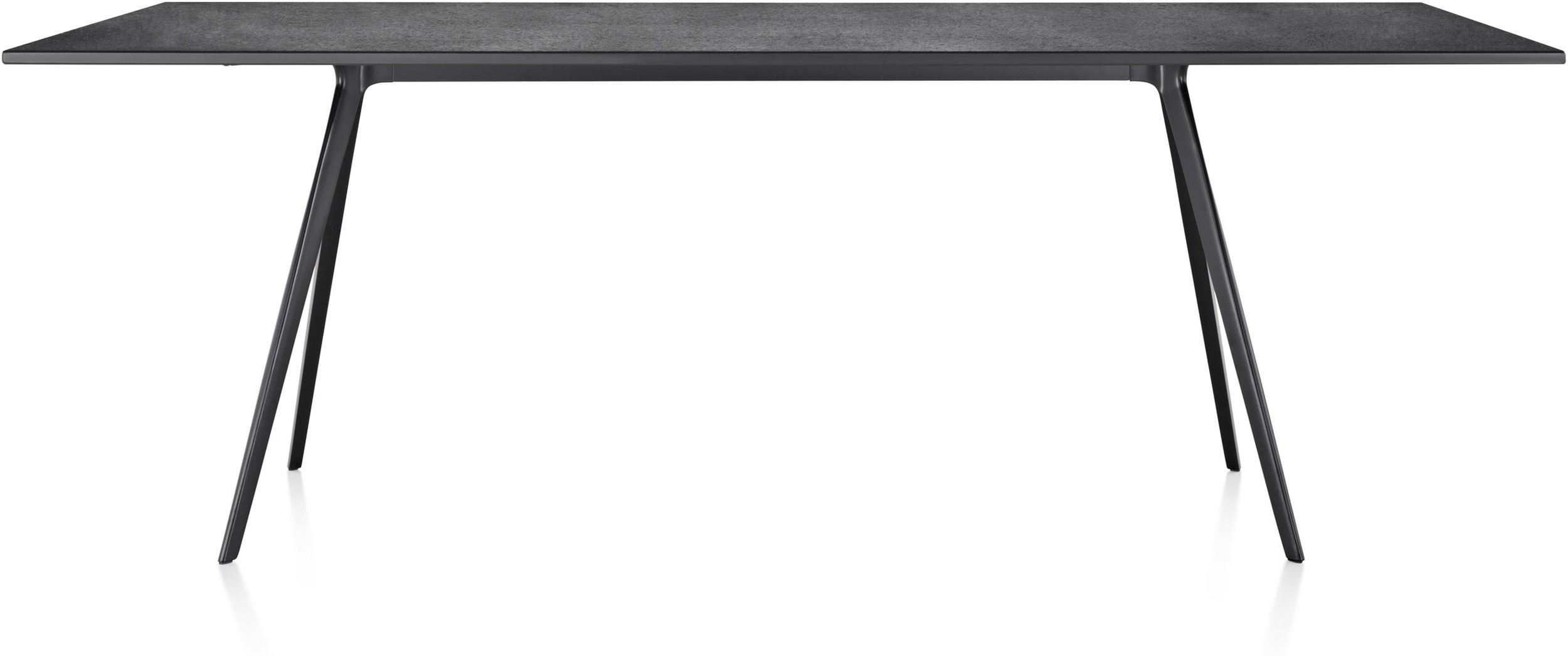 Stół Baguette 160 cm blat łupek rama lakierowana czarna