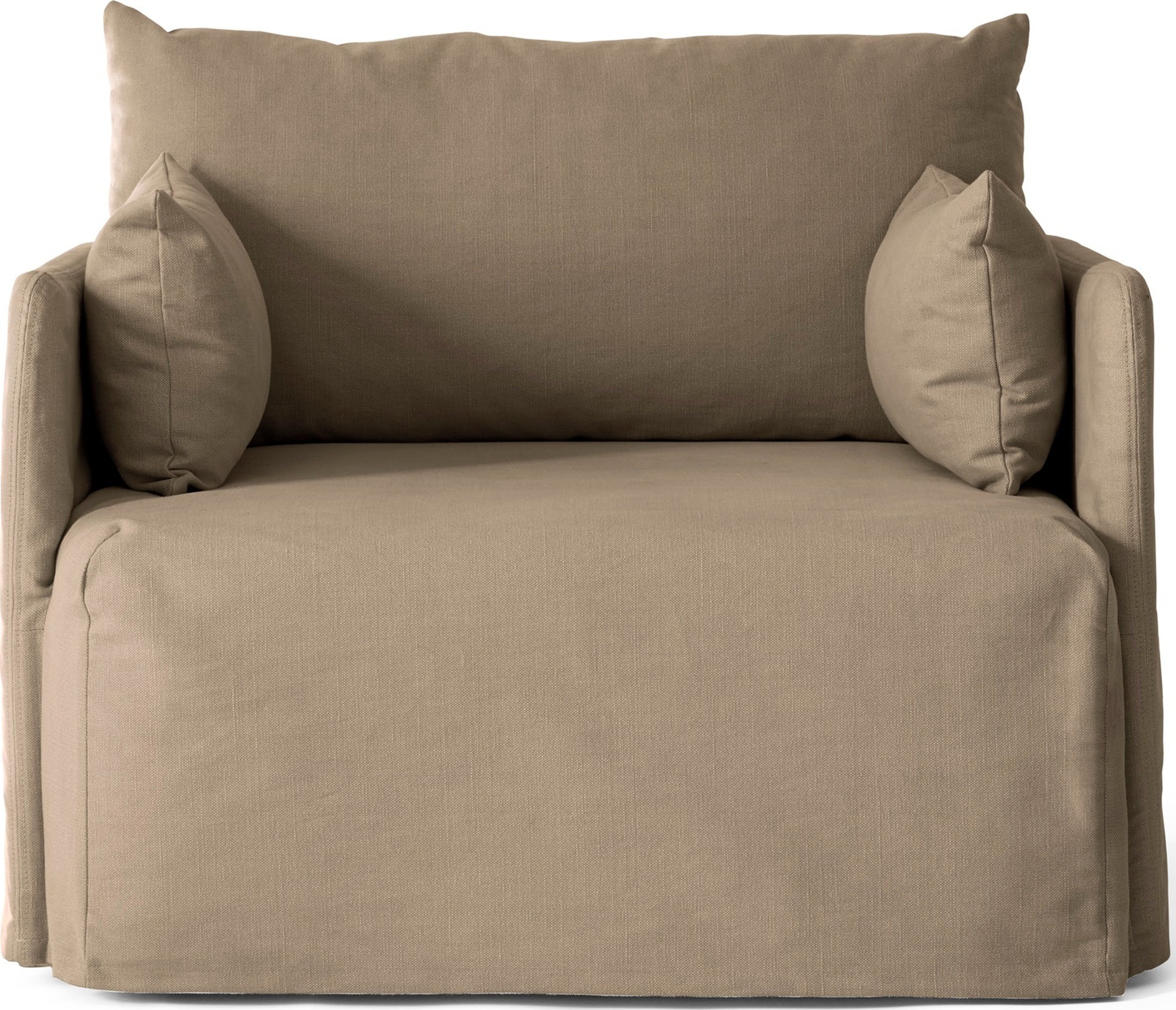 Sofa jednoosobowa Offset Cotlin ciemnobeżowa z pokrowcem