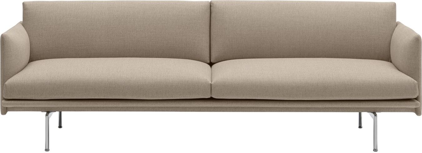 Sofa trzyosobowa Outline Ecriture 240 nogi aluminium