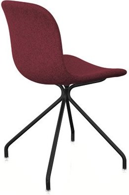 Krzesło Troy 4 star tapicerowane lakierowana rama czarna fioletowe