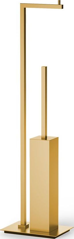 Stojak na papier toaletowy i szczotka do WC Corner złoty mat