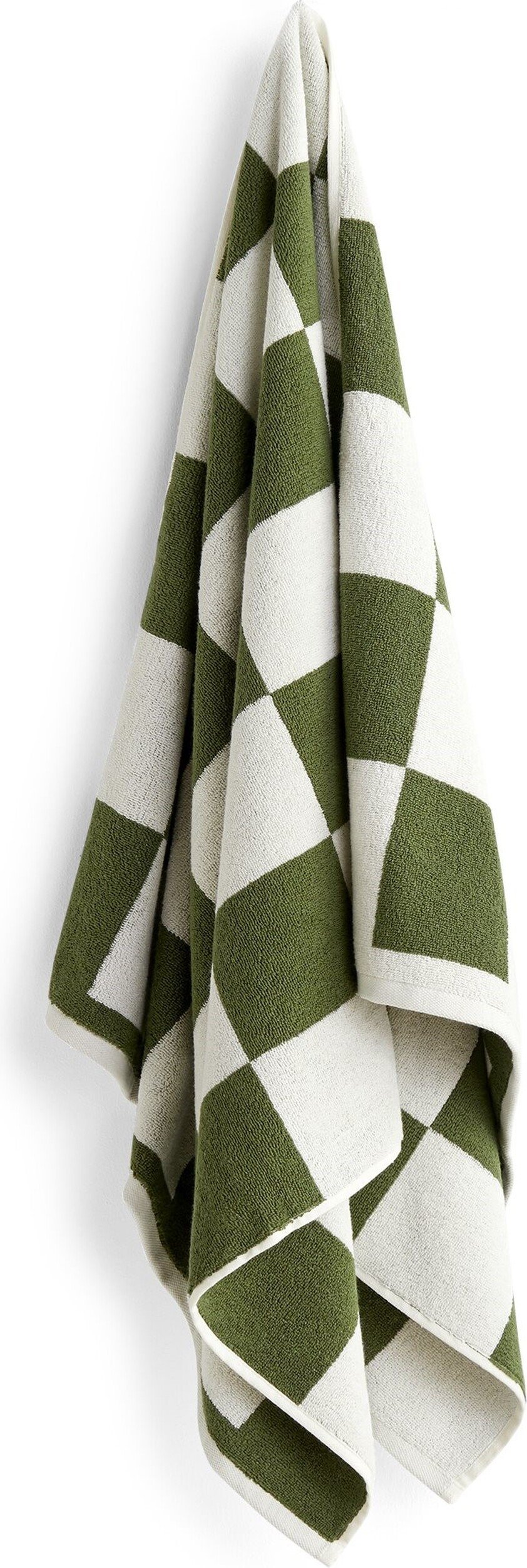 Ręcznik Check Organic 70 x 136 cm zieleń matcha