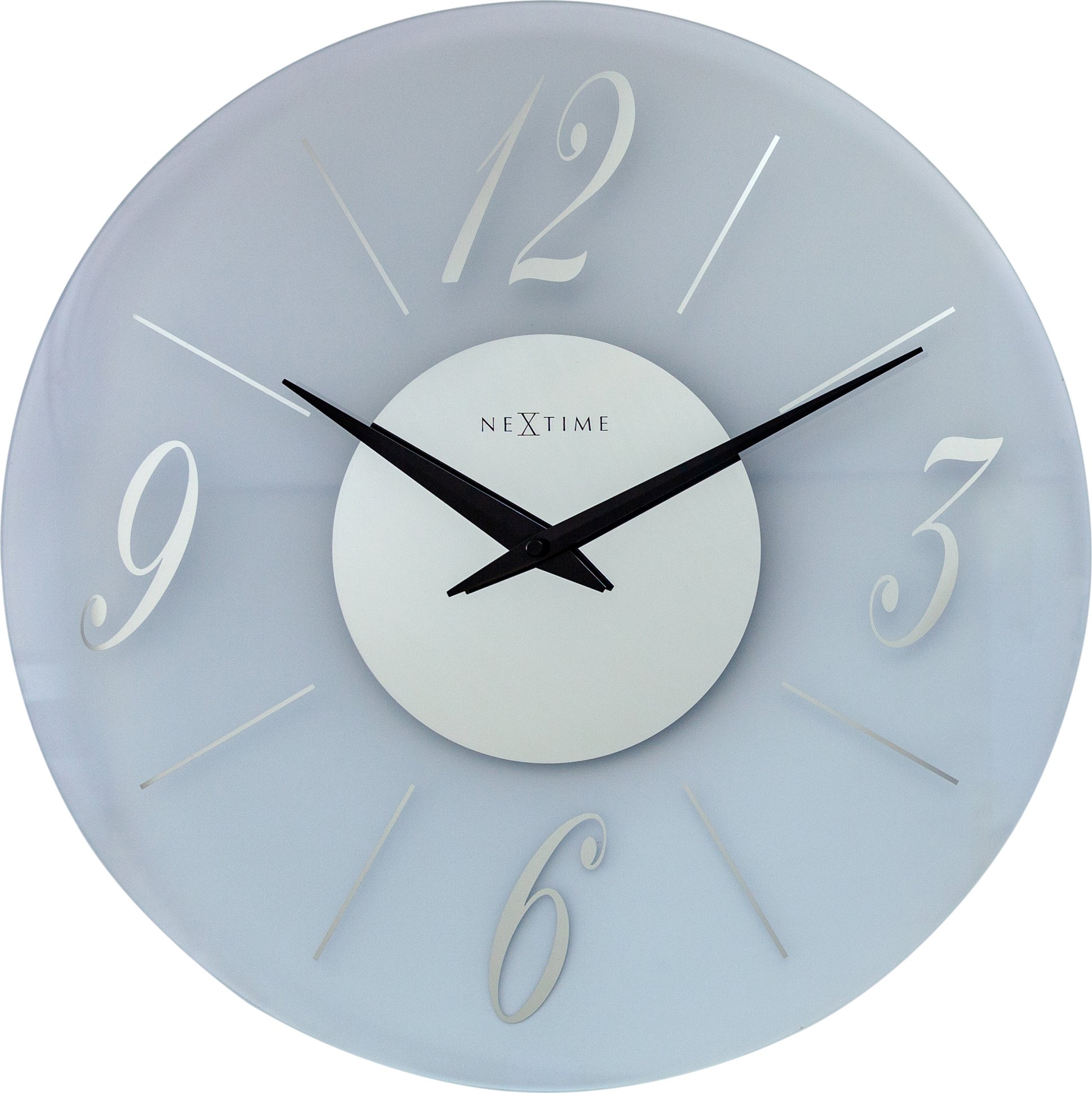 Zegar ścienny Dali okrągły transparentny szary