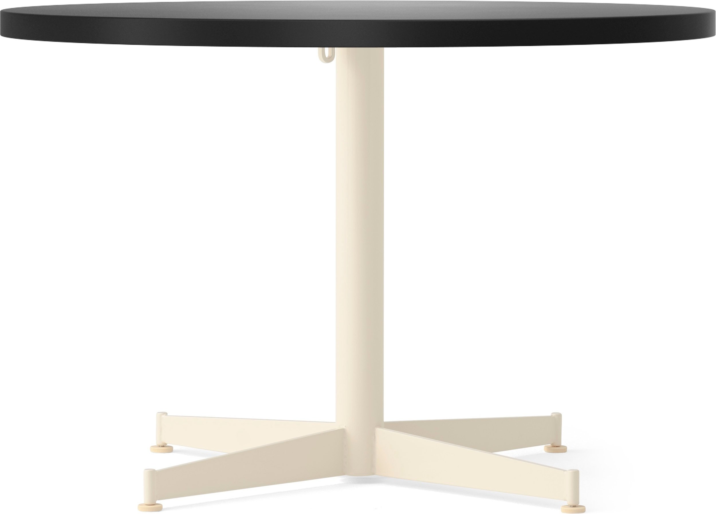 Stolik kawowy z kremową podstawą Nook Star Base Linoleum 80 cm czarny