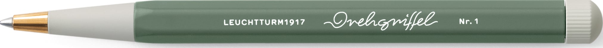 Długopis żelowy z czarnym tuszem Drehgriffel Nr. 1 oliwkowy