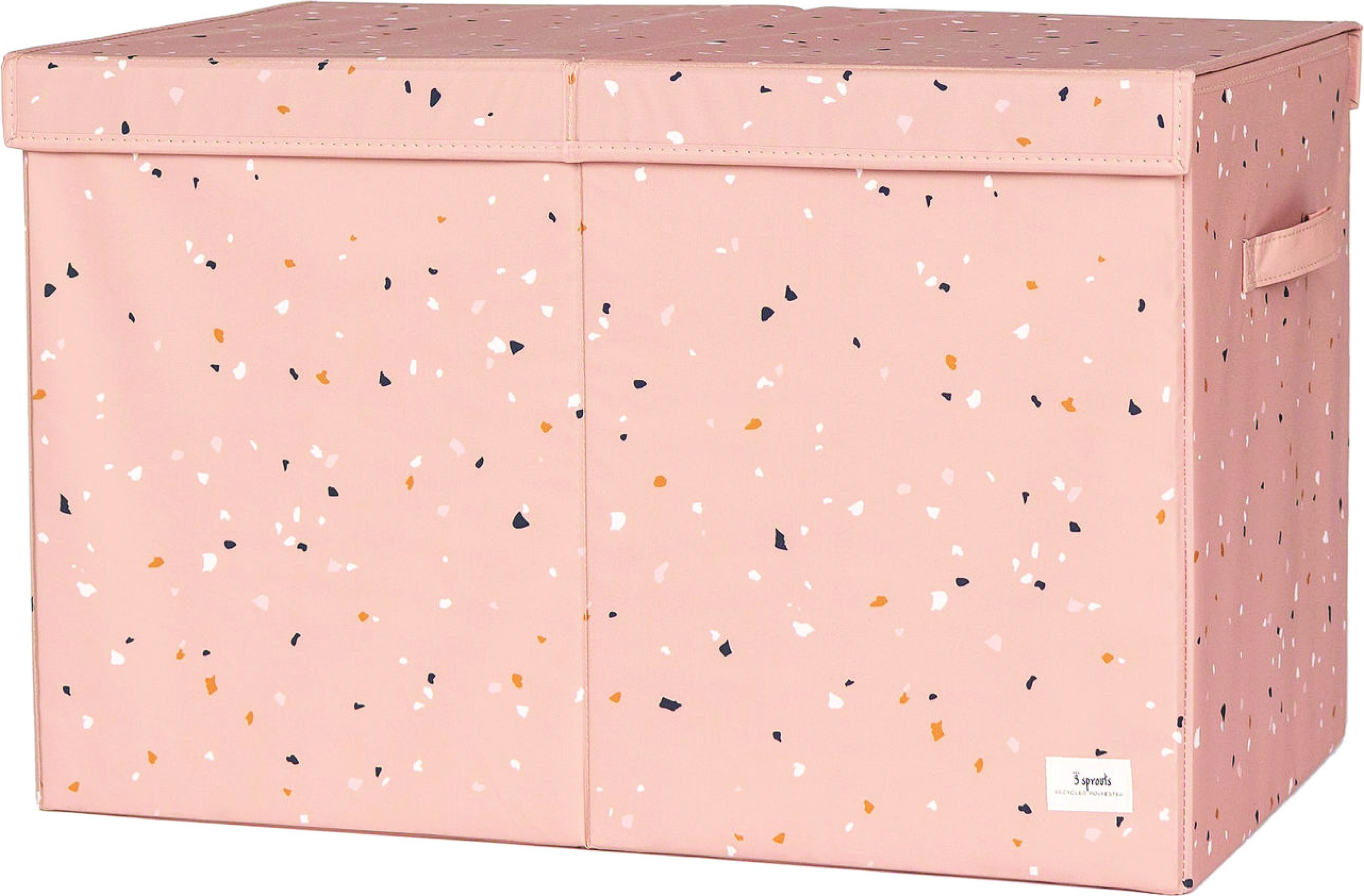 Pudełko do przechowywania Terrazzo różowe z pokrywą