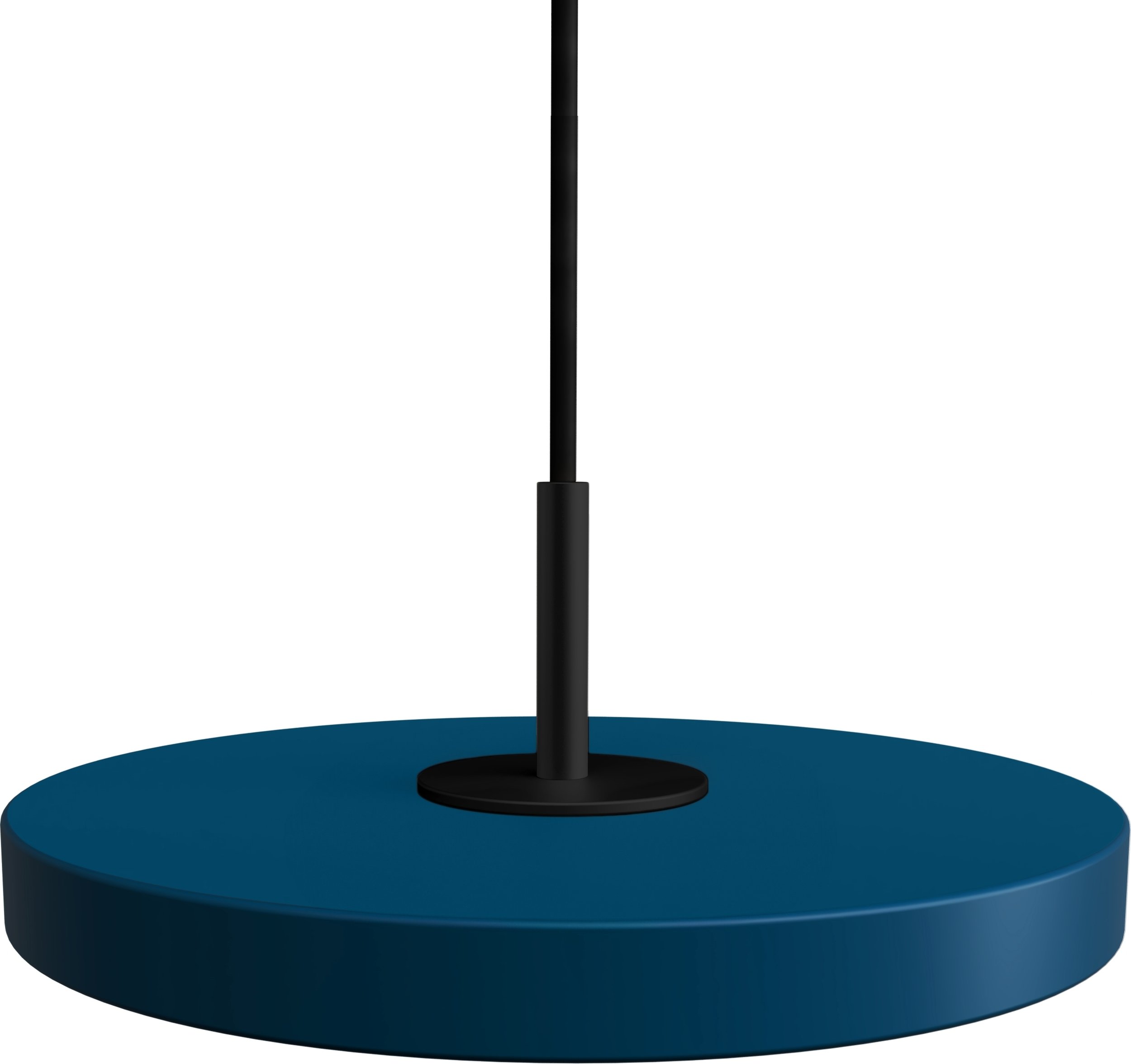 Lampa wisząca Asteria Micro petrol z czarnym mocowaniem