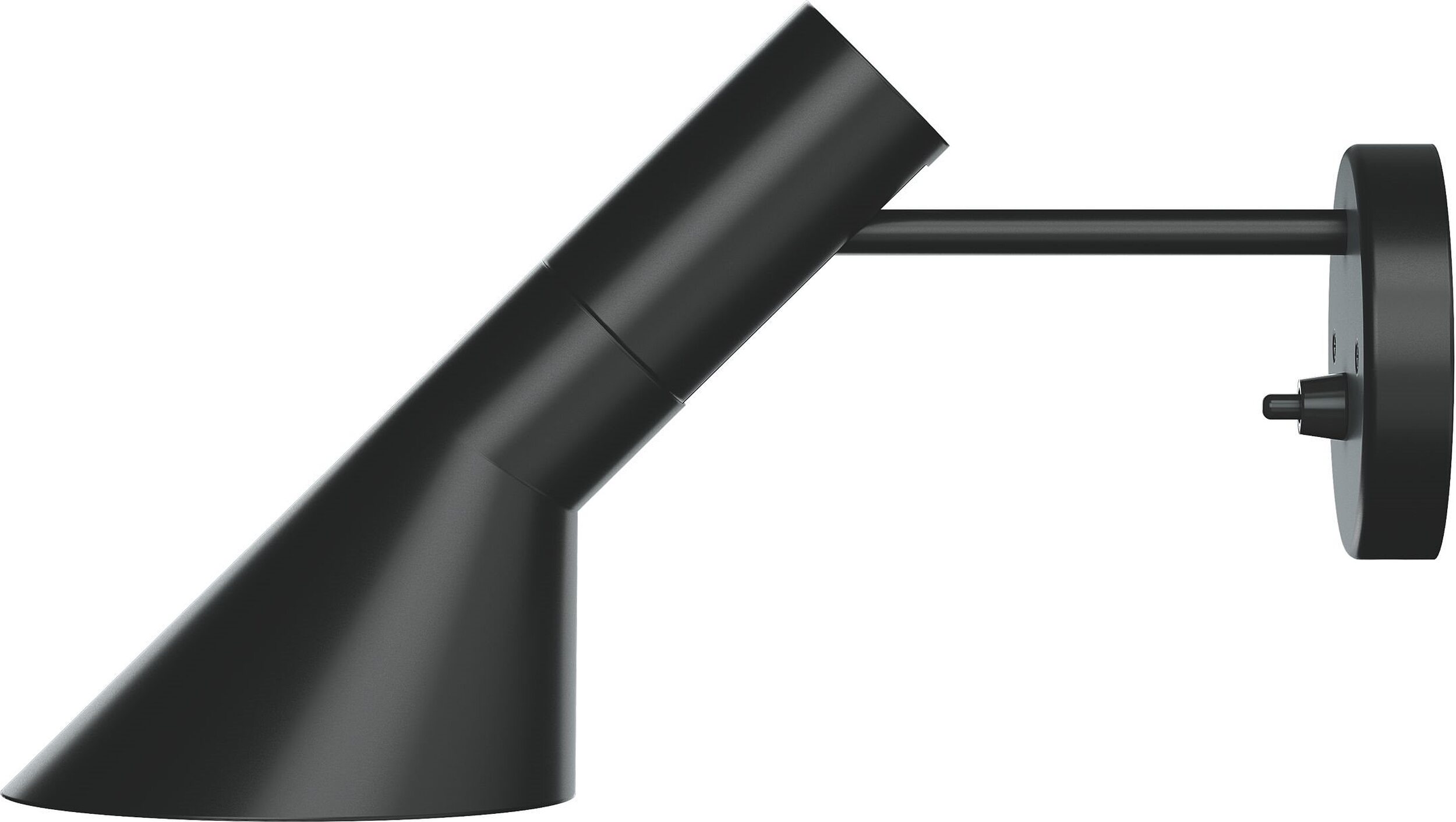 Kinkiet AJ czarny z włącznikiem, bez widocznego kabla