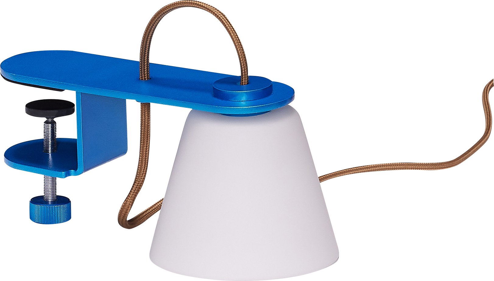 Lampa ścienna Lure niebieska z mocowaniem do blatu