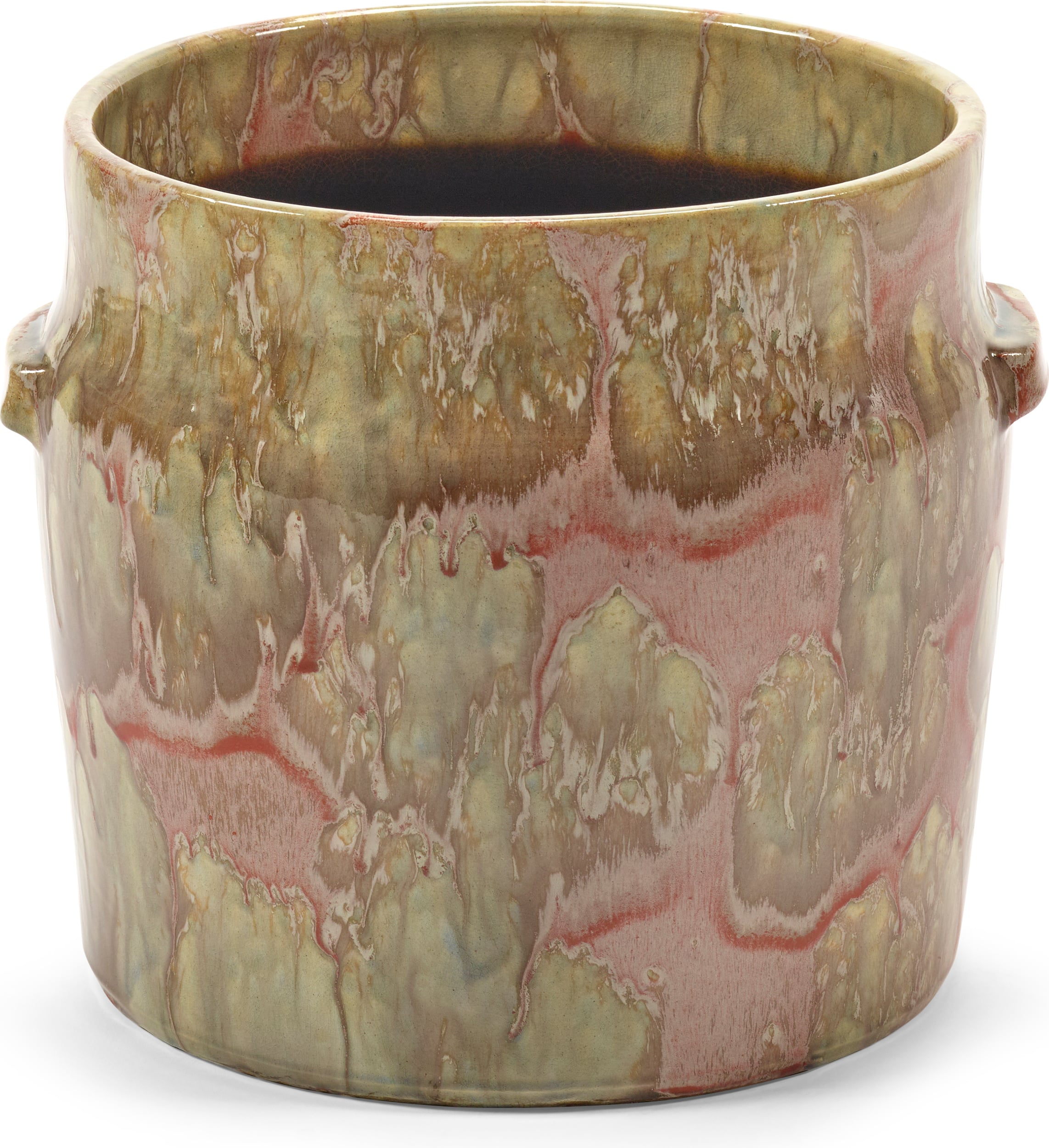 Osłonka na doniczkę Mystique 30 cm zielono-czerwona