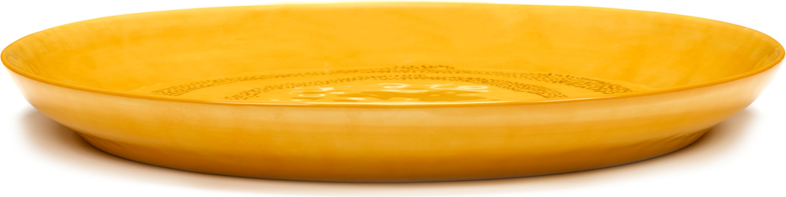 Talerz do serwowania Feast w kropki 35 cm żółto-czarny