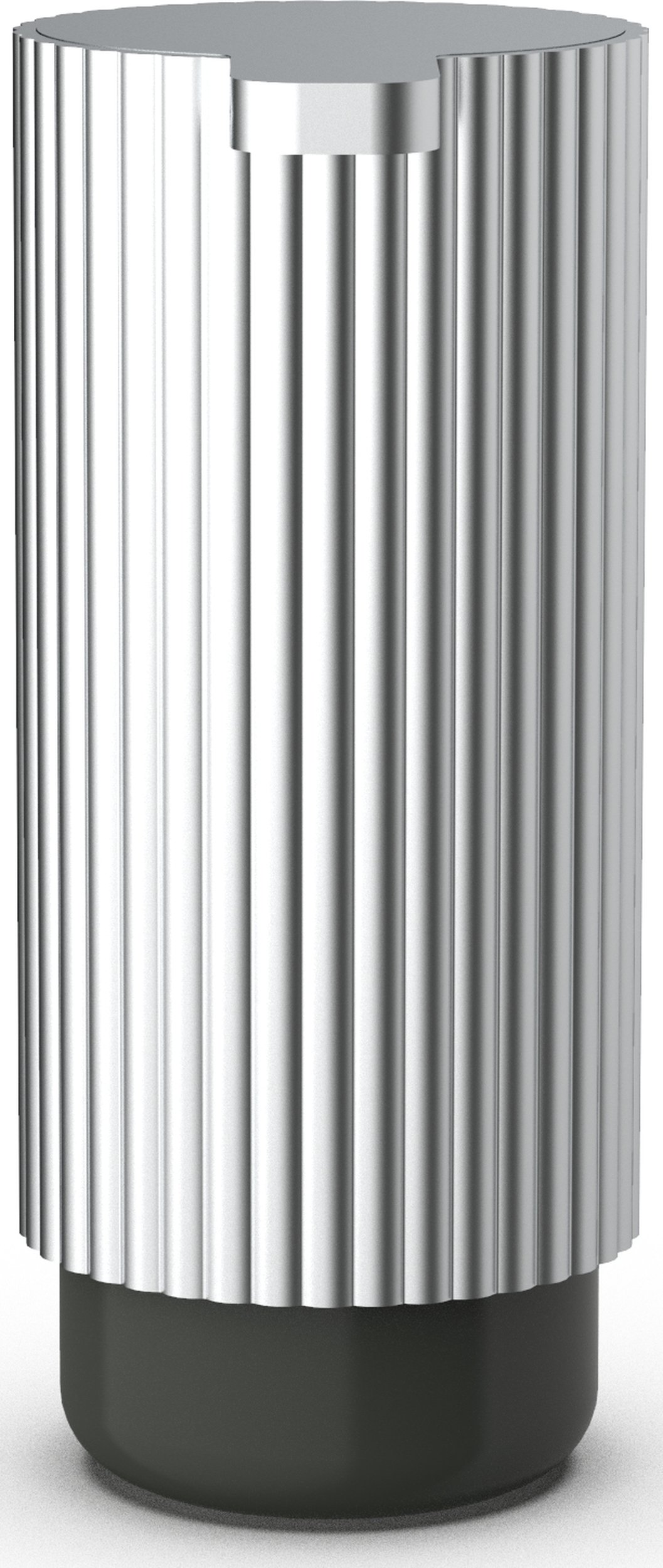 Dozownik do mydła Of Line srebrny z czarną podstawą