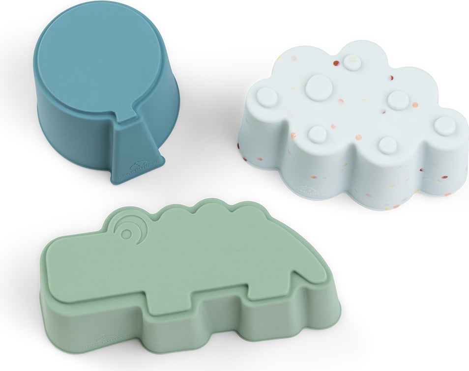 Foremki do pieczenia i serwowania Happy Clouds niebieskie 3 szt.