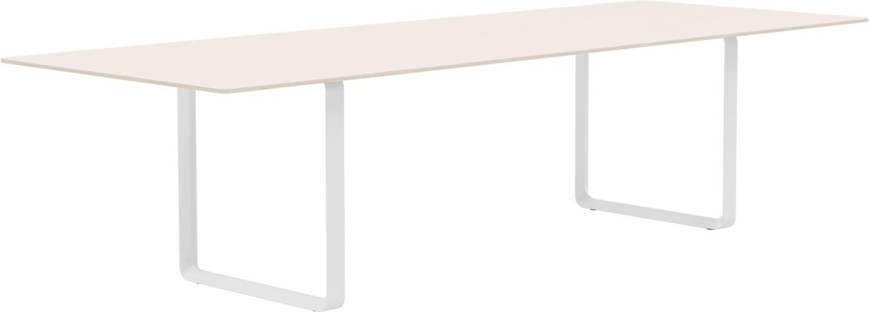 Stół Muuto 295 x 108 cm piaskowy laminowany nogi białe