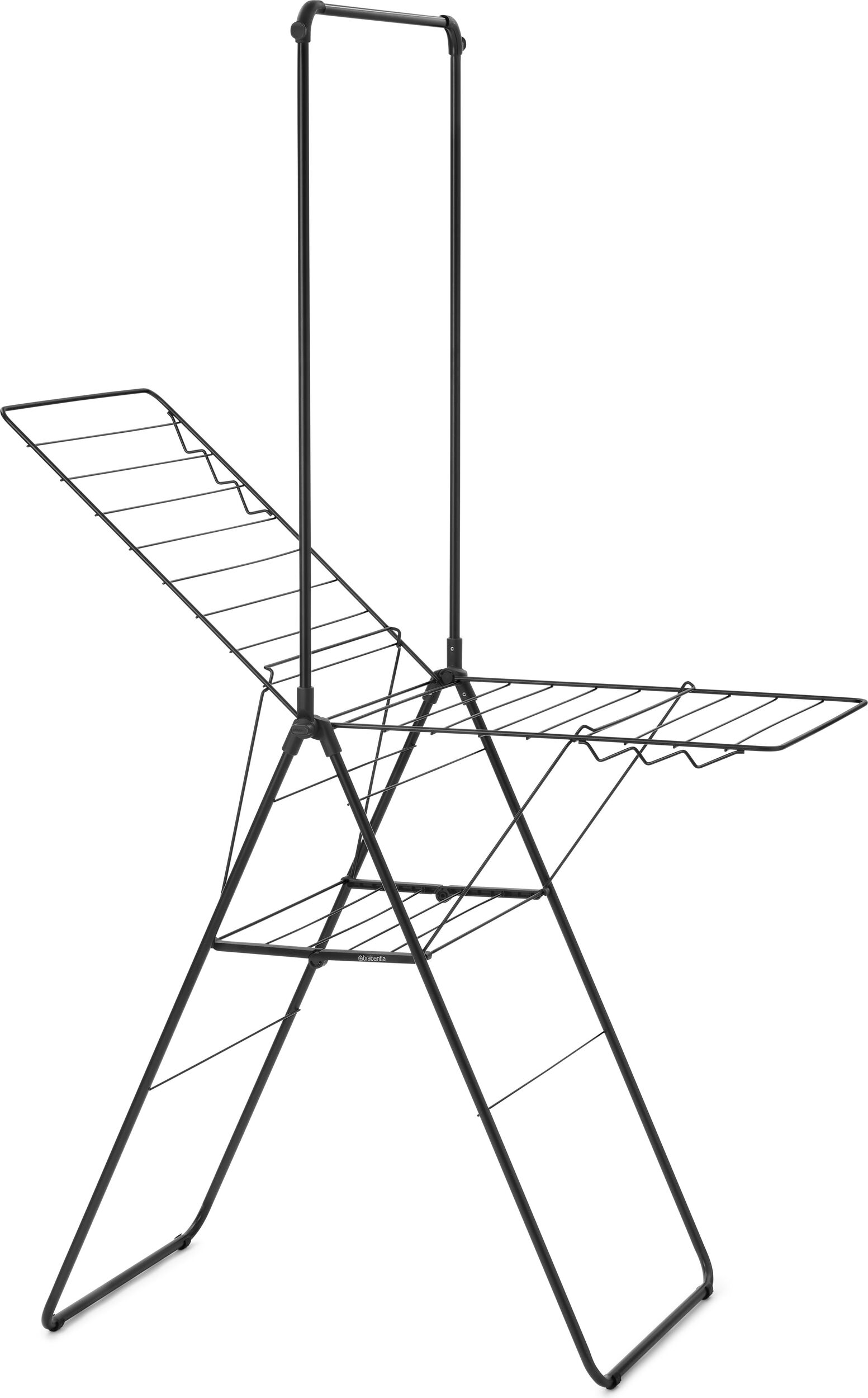 Suszarka do ubrań Hangon 127 cm matowa czarna z drążkiem