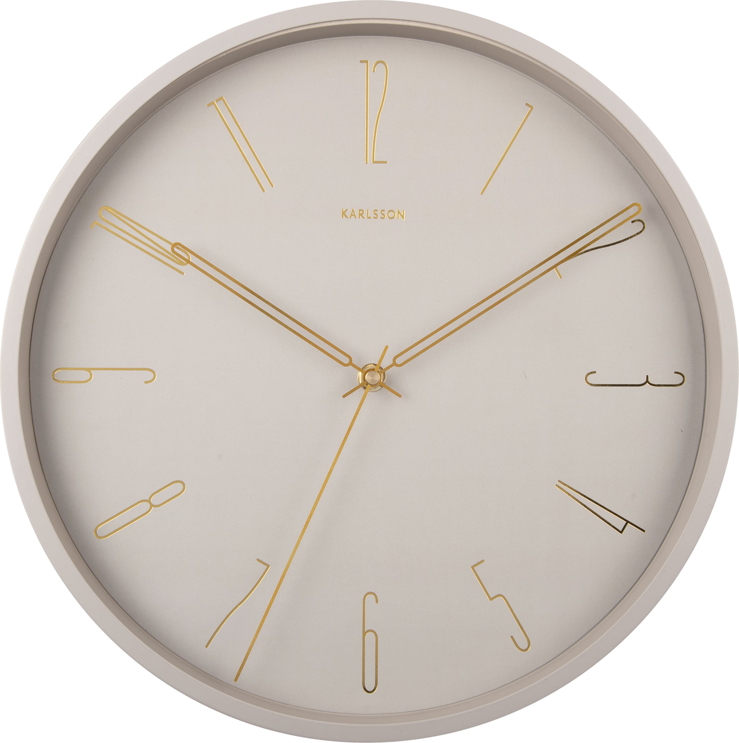 Zegar ścienny Belle Numbers szary