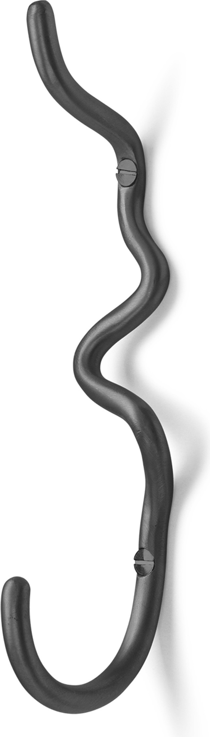 Wieszak Curvature czarny mosiądz pojedynczy