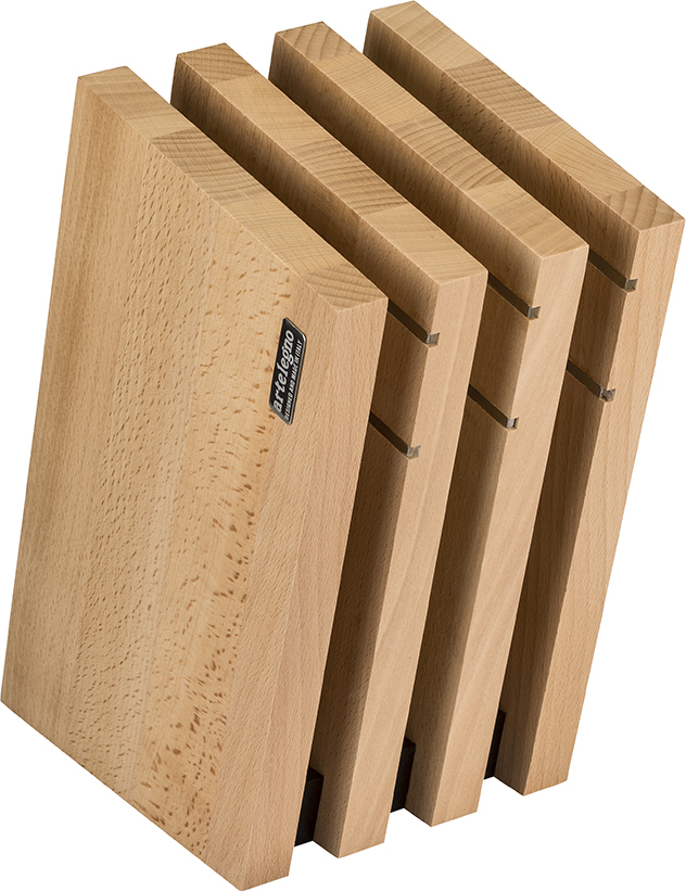 Blok na noże Milano 3 z drewna bukowego magnetyczny