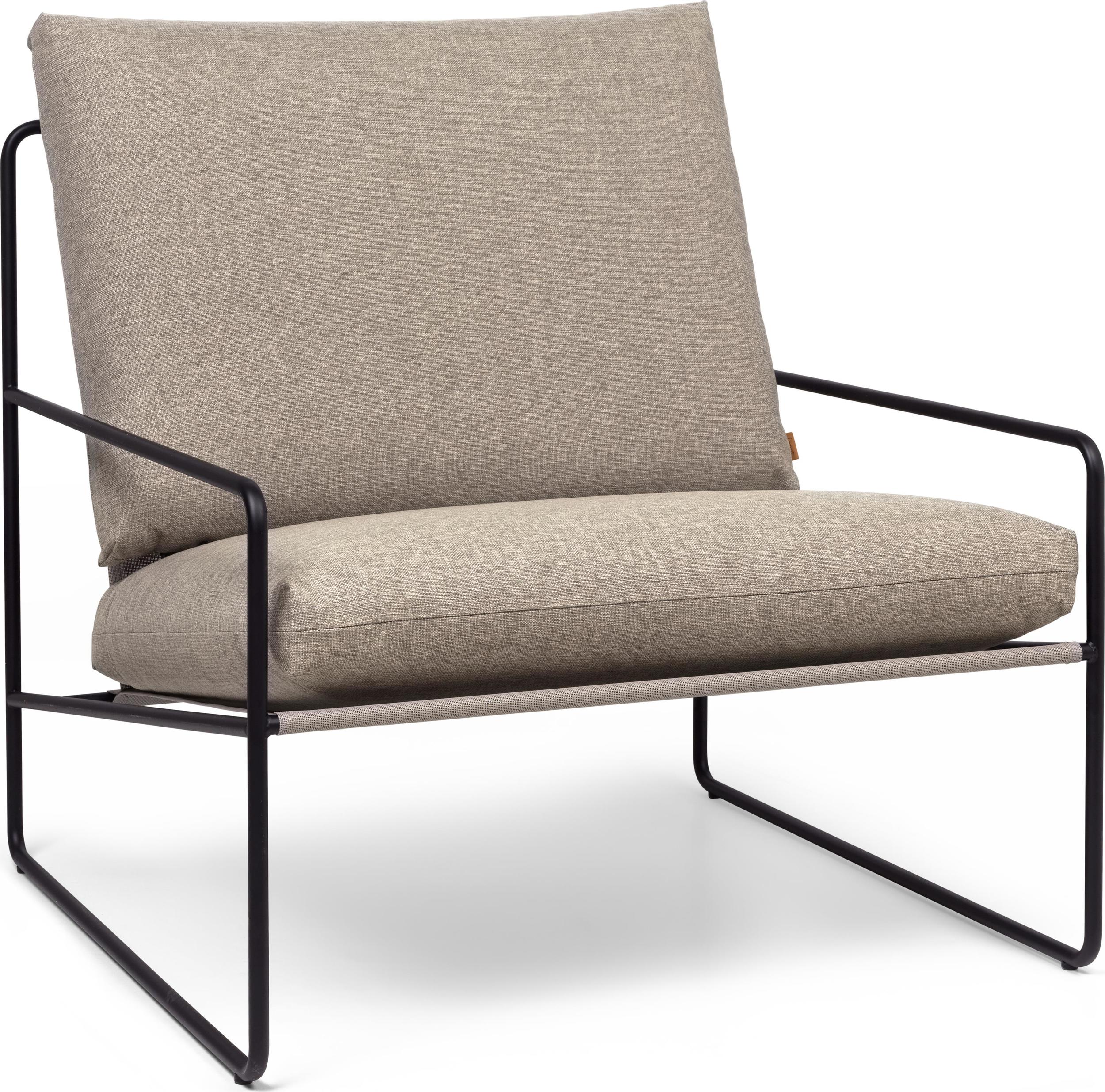 Fotel ogrodowy Desert Sand z czarną ramą