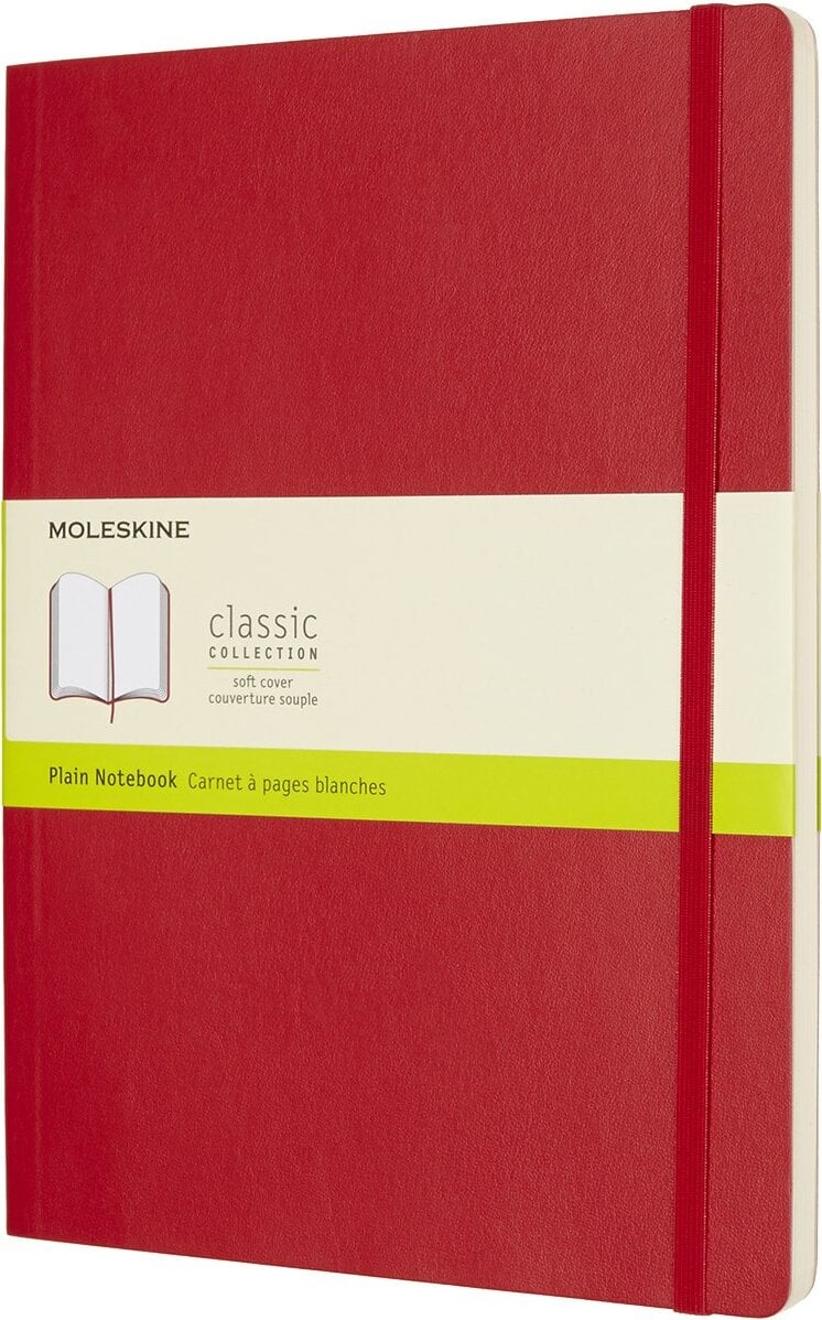 Notes gładki Moleskine w miękkiej oprawie XL czerwony