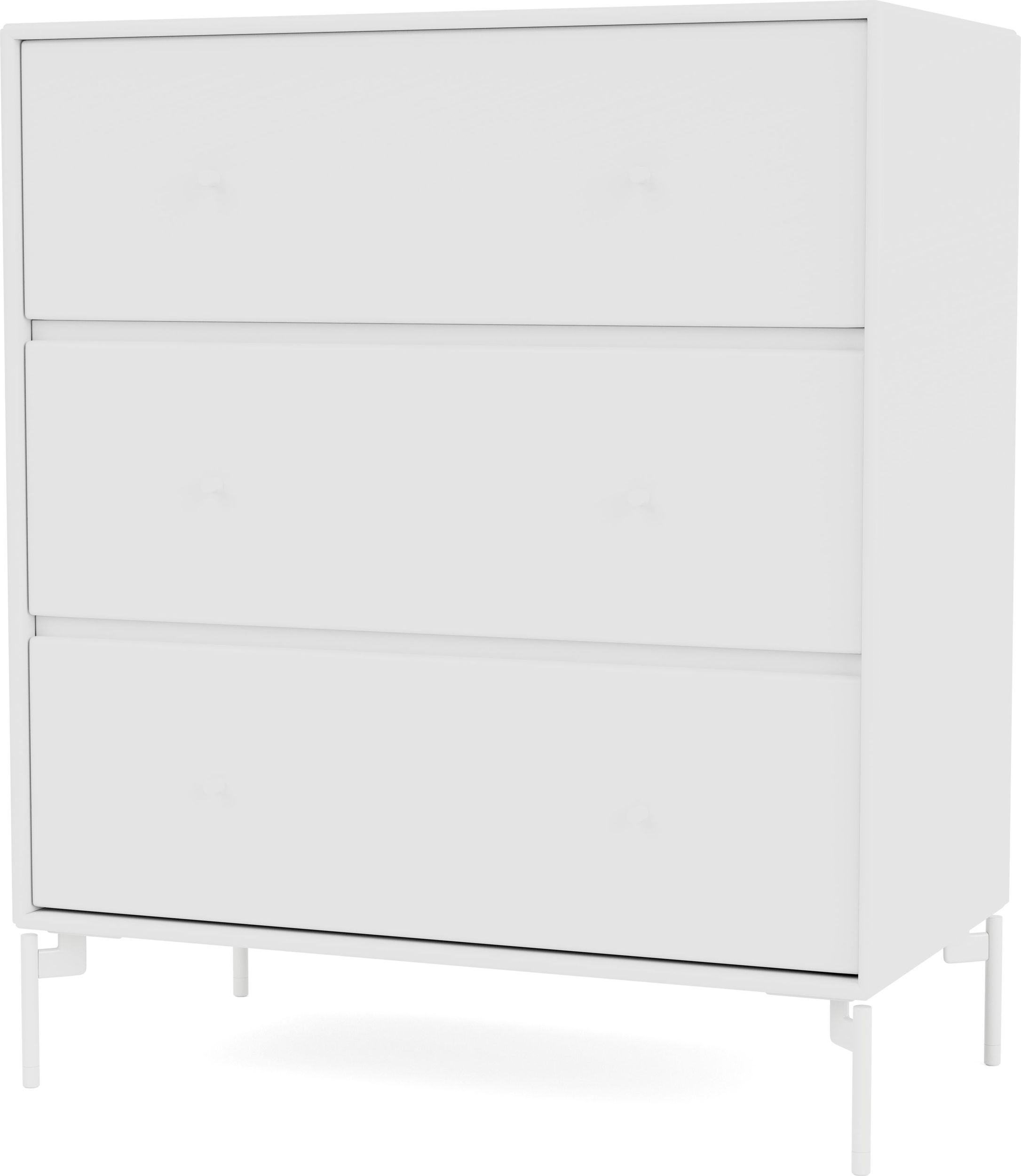 Komoda Carry biała na białych nogach