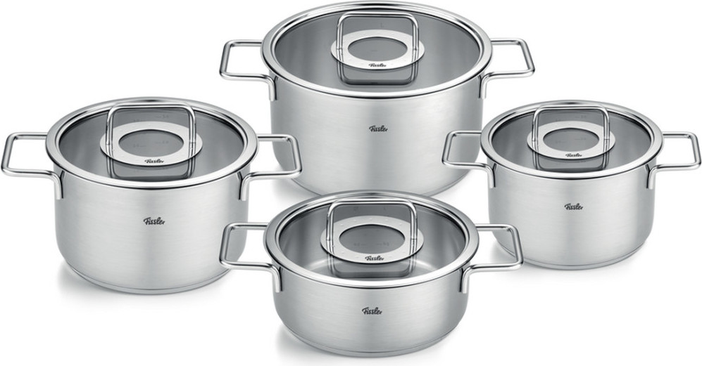 Zestaw garnków Pure Collection ze szklanymi pokrywkami 4 szt.