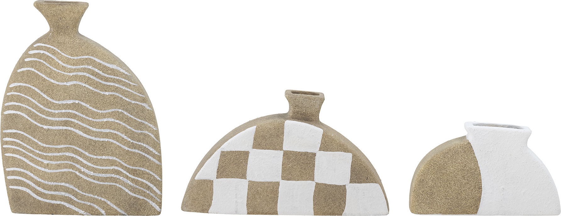 Wazony dekoracyjne Nezha białe 3 szt.