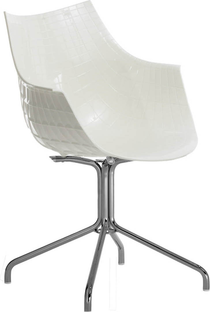 Krzesło Meridiana białe na stalowej nodze