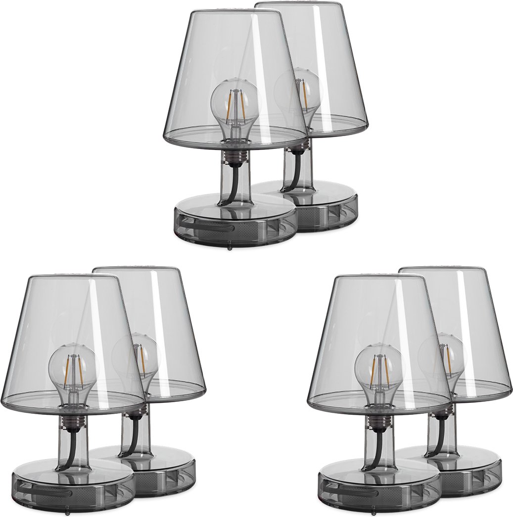 Lampy stołowe bezprzewodowe Transloetje szare 6 szt.
