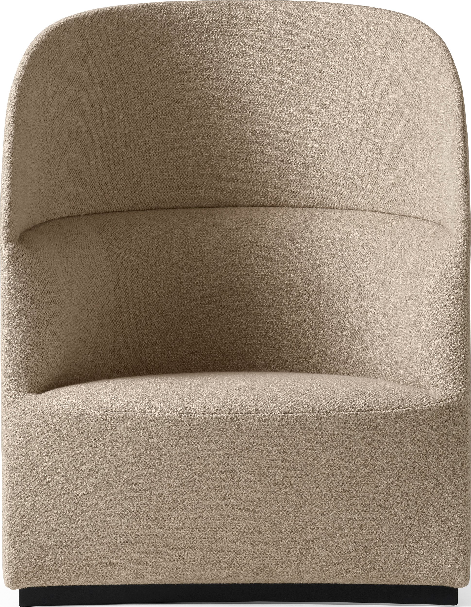 Fotel z wysokim oparciem Tearoom Bouclé 89 cm beżowy z gniazdkiem USB