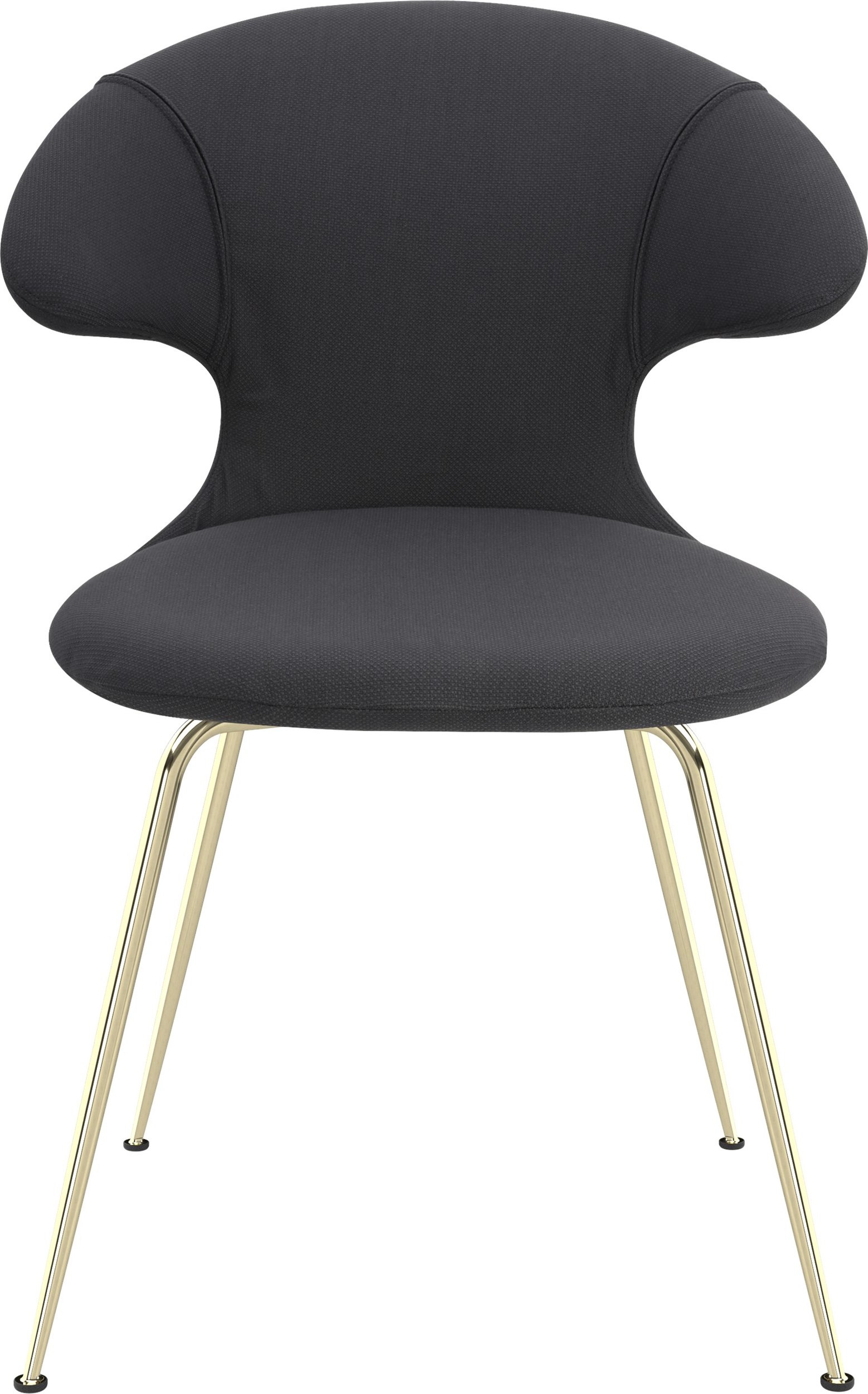 Krzesło Time Flies ciemnoszare na mosiężnych nogach