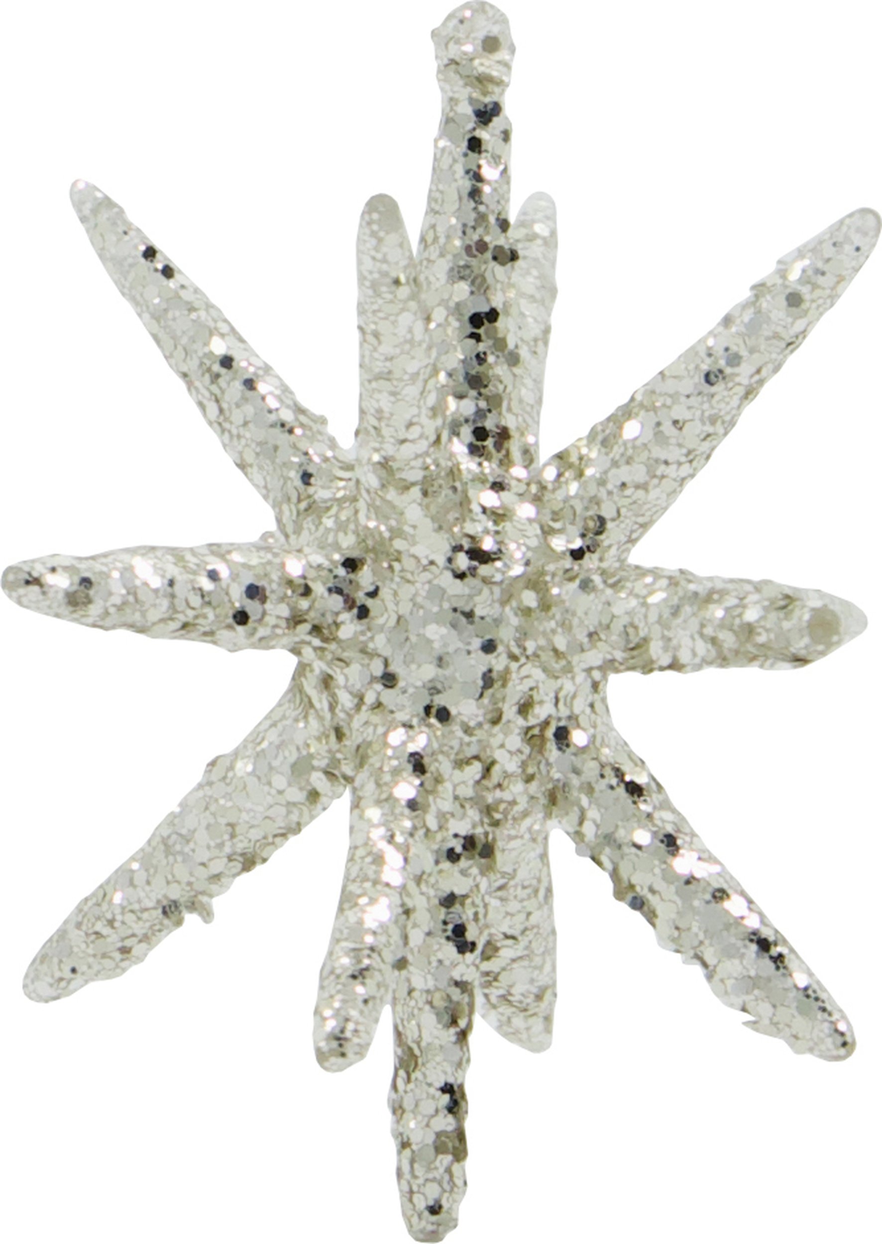 Dekoracje choinkowe Spike 7,5 cm srebrne 4 szt.