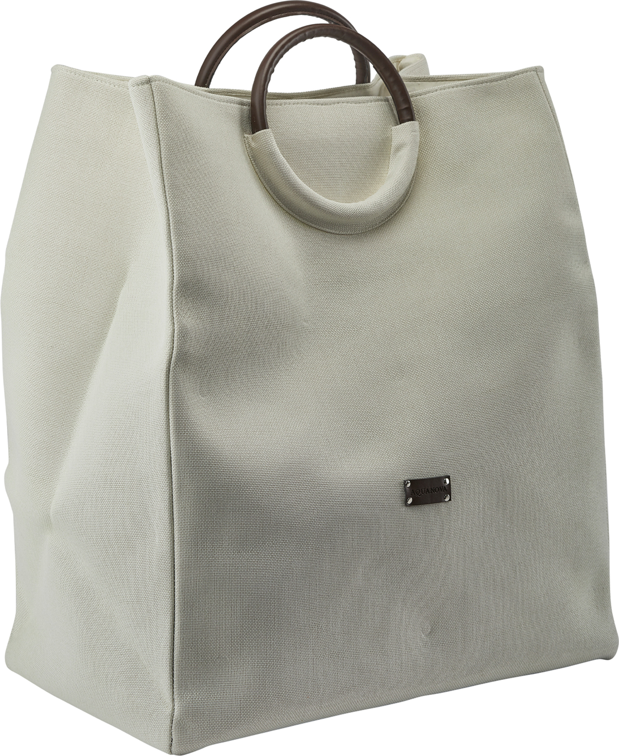 Kosz na pranie Jada dwukomorowy kość słoniowa