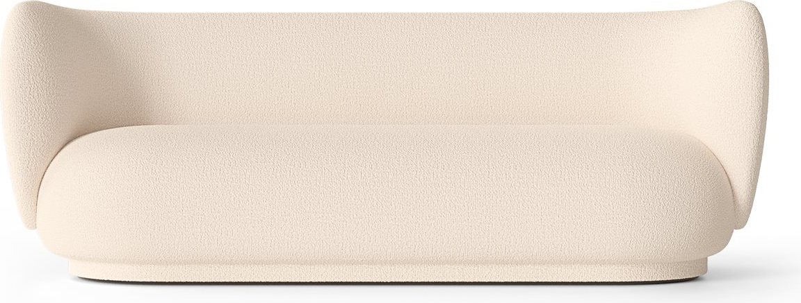 Sofa trzyosobowa Rico Wool Bouclé kremowa