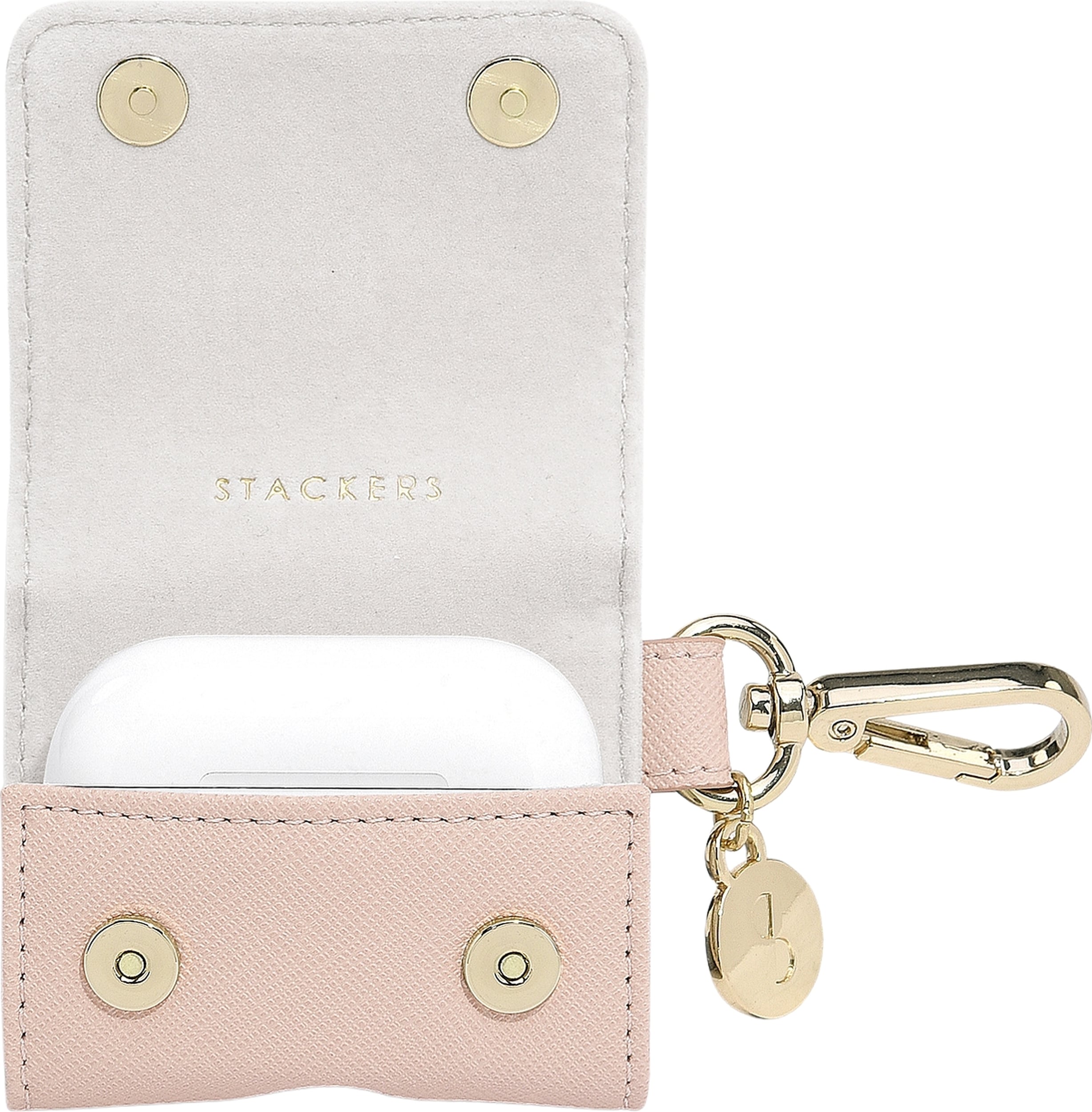 Etui na słuchawki bezprzewodowe AirPods Stackers jasnoróżowe