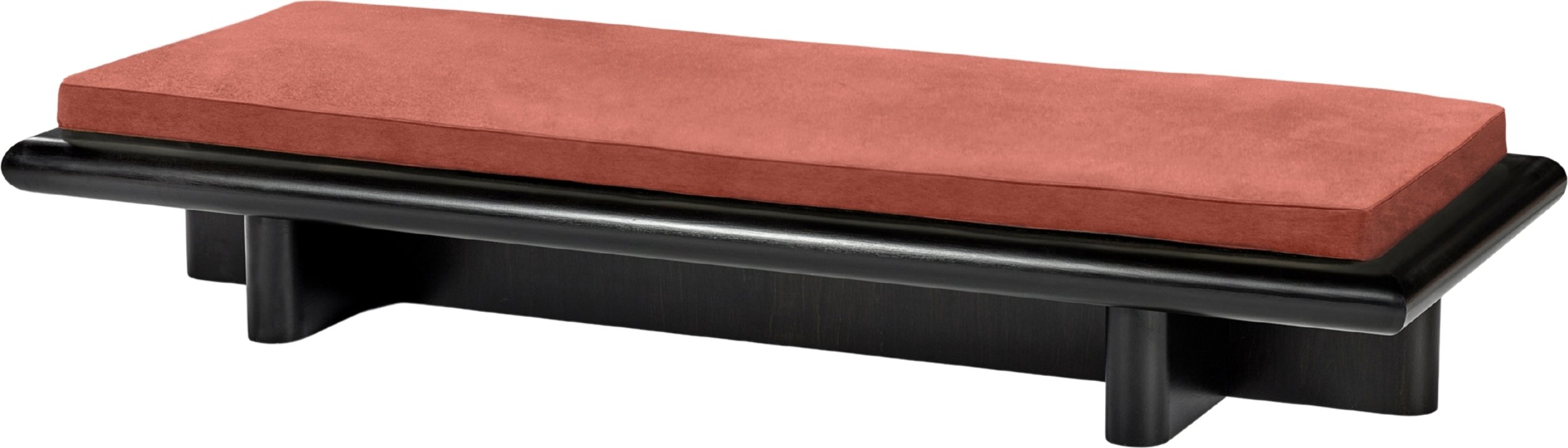 Ławka Taka Velvet 194 cm pomarańczowy drewno tulipanowca