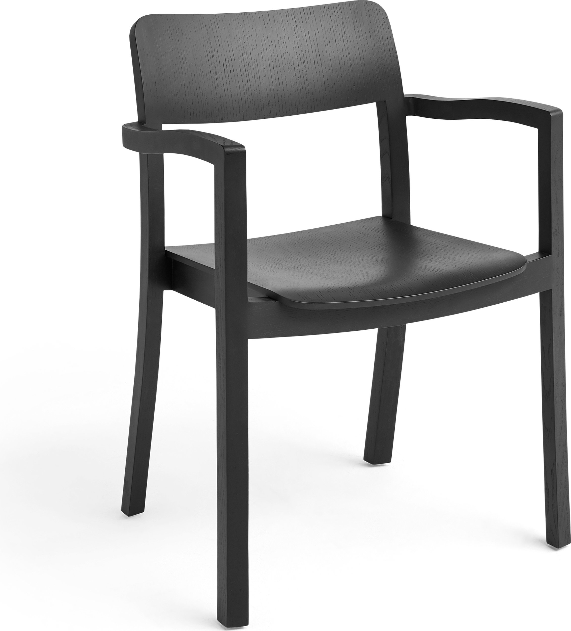 Krzesło Pastis czarne drewno jesionowe z podłokietnikami