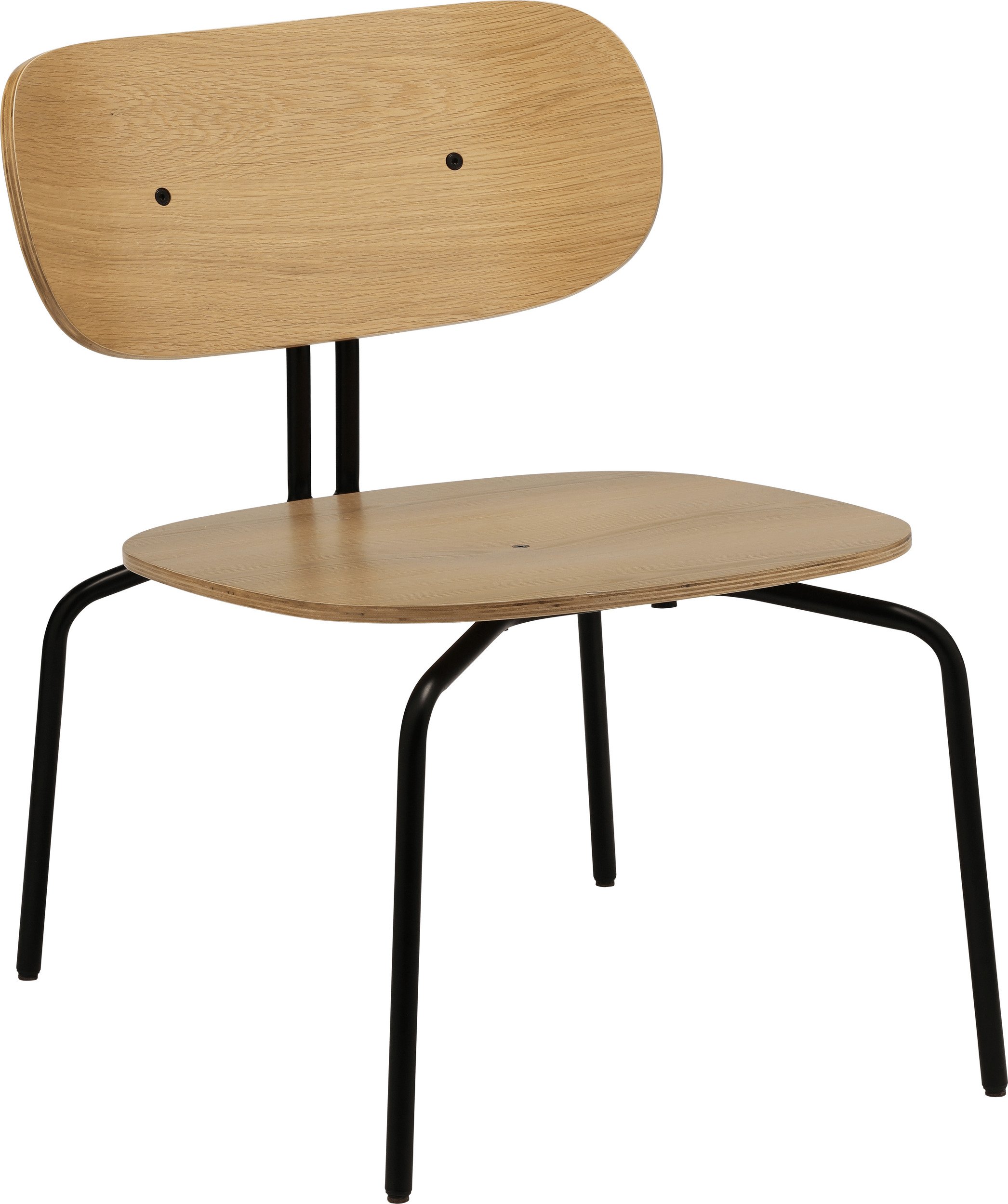 Krzesło Curious Lounge na czarnych nogach