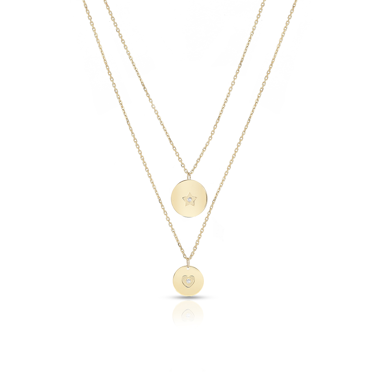 W.KRUK PROMOCJA Naszyjnik - złoto 375, Cyrkonia - ZIT/NC01