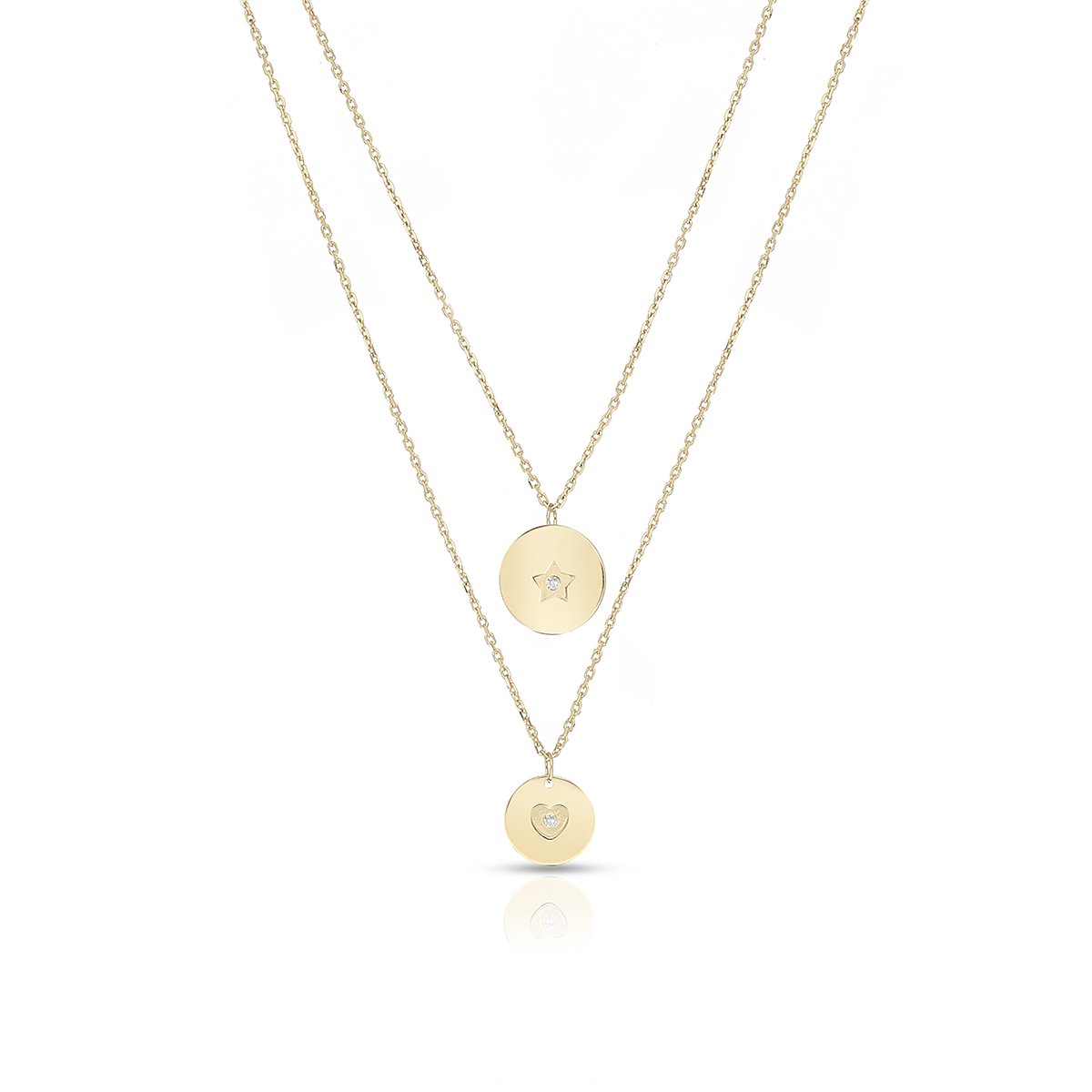 W.KRUK PROMOCJA Naszyjnik - złoto 375, Cyrkonia - ZIT/NC01